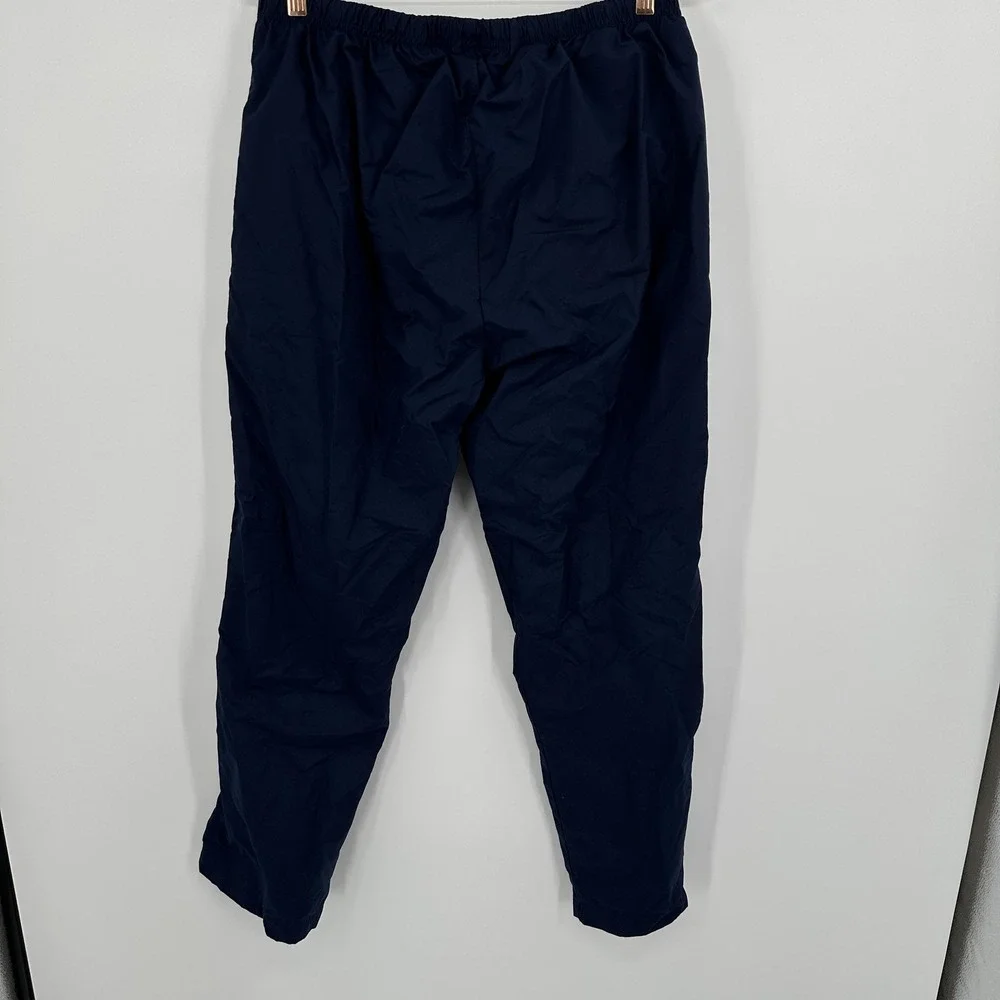 Nike Track Pants Womens XL Blue‎ Nylon Pull On Elastic Waist Athletic Lined